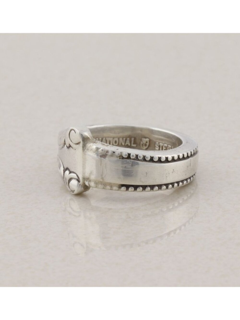 Sterling Silver International Sterling Spoon Ring size 7 3/4 - Picture 4 of 8